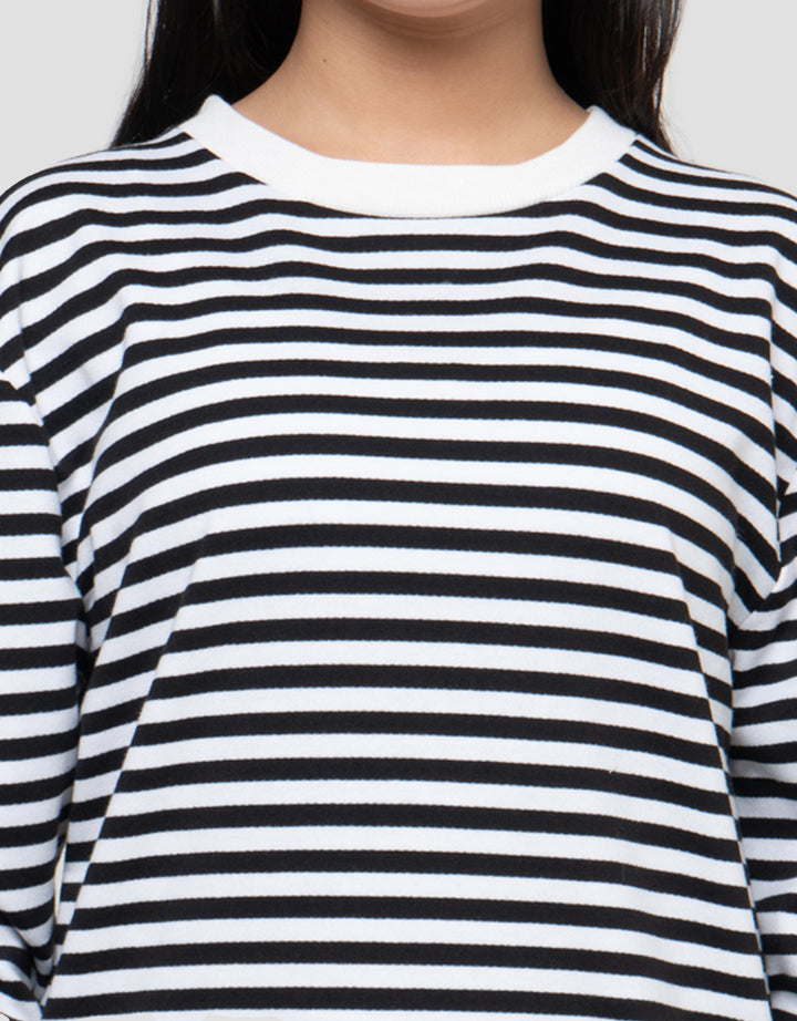 MxM Stripe Print Sweater Anak Perempuan