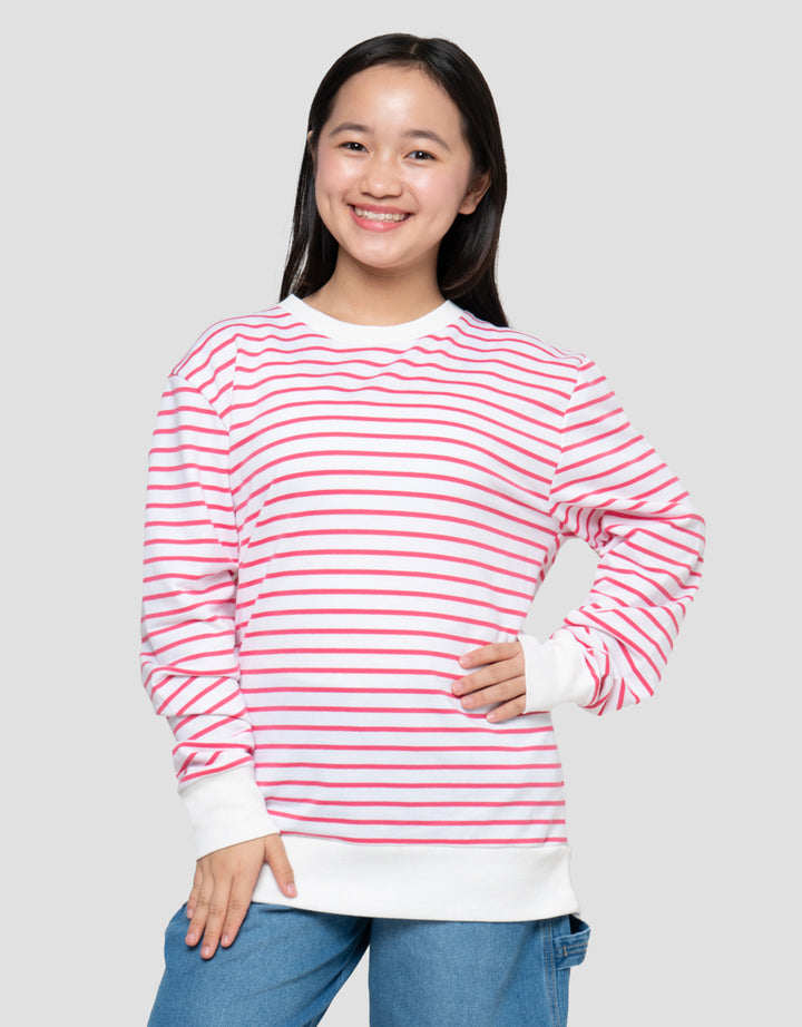 MxM Stripe Print Sweater Anak Perempuan