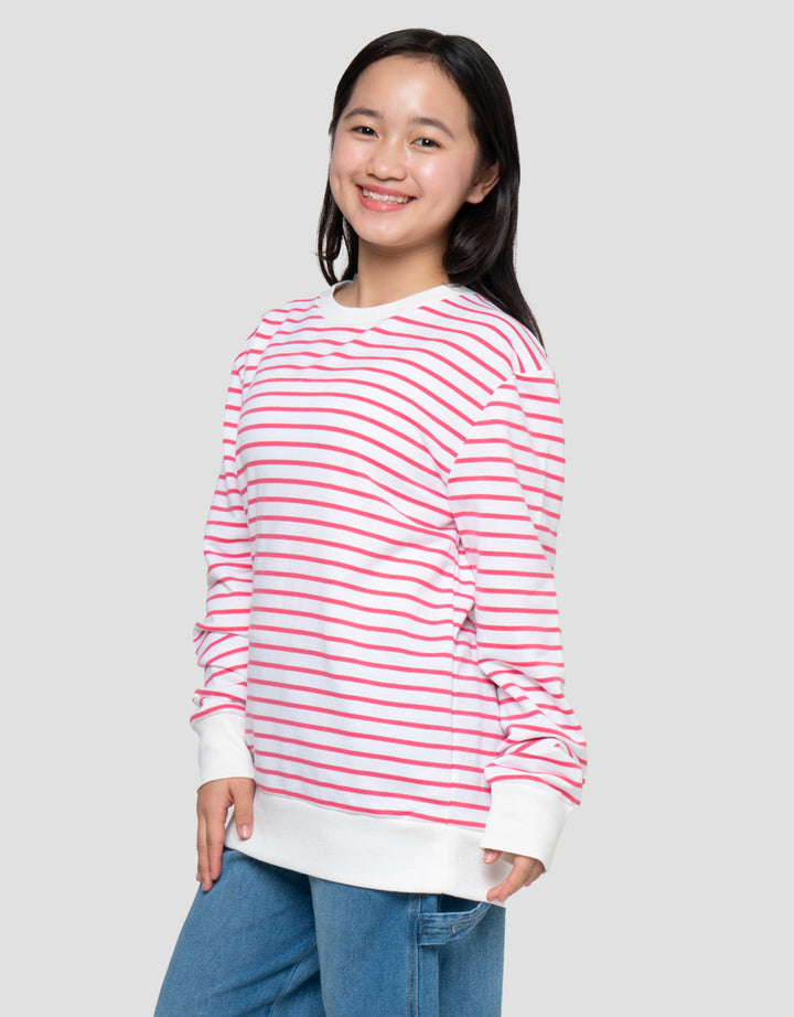 MxM Stripe Print Sweater Anak Perempuan