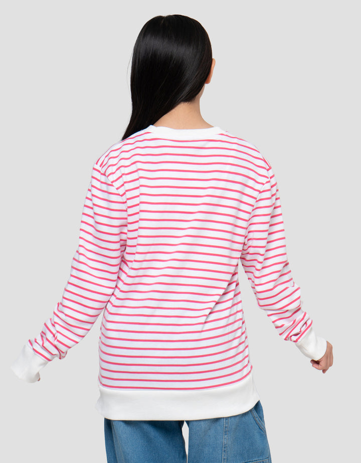 MxM Stripe Print Sweater Anak Perempuan
