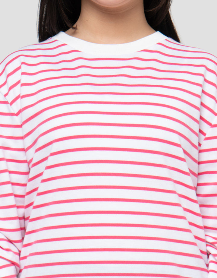 MxM Stripe Print Sweater Anak Perempuan