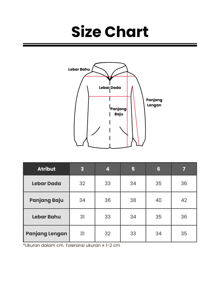 MXM BESTIE FRUIT JAKET HOODIE ANAK PEREMPUAN