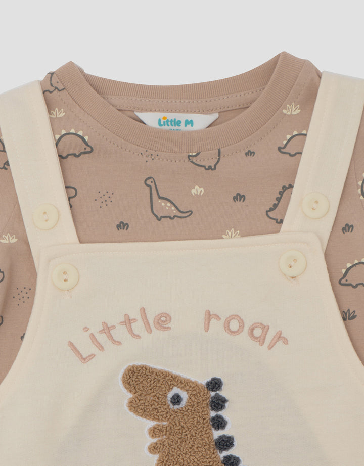 LITTLE M DINO SET JUMPSUIT OVERALL BAYI