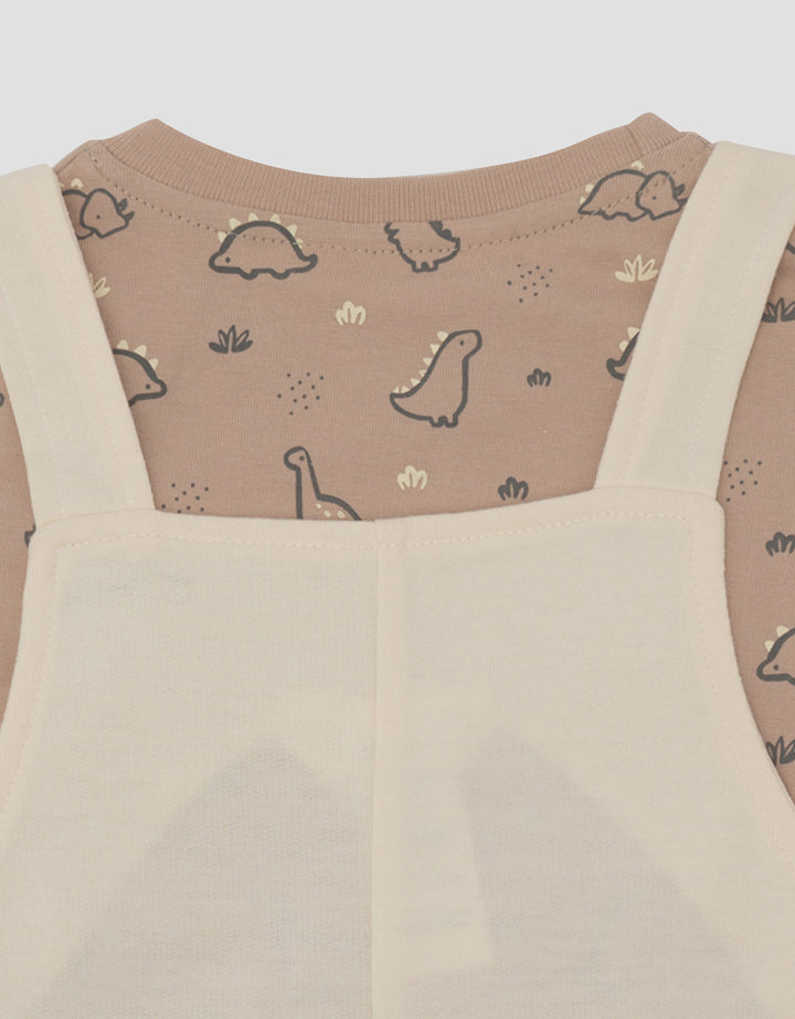 LITTLE M DINO SET JUMPSUIT OVERALL BAYI