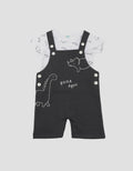 LITTLE M DINO SET JUMPSUIT OVERALL BAYI