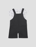 LITTLE M DINO SET JUMPSUIT OVERALL BAYI