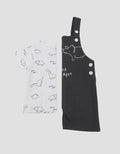 LITTLE M DINO SET JUMPSUIT OVERALL BAYI