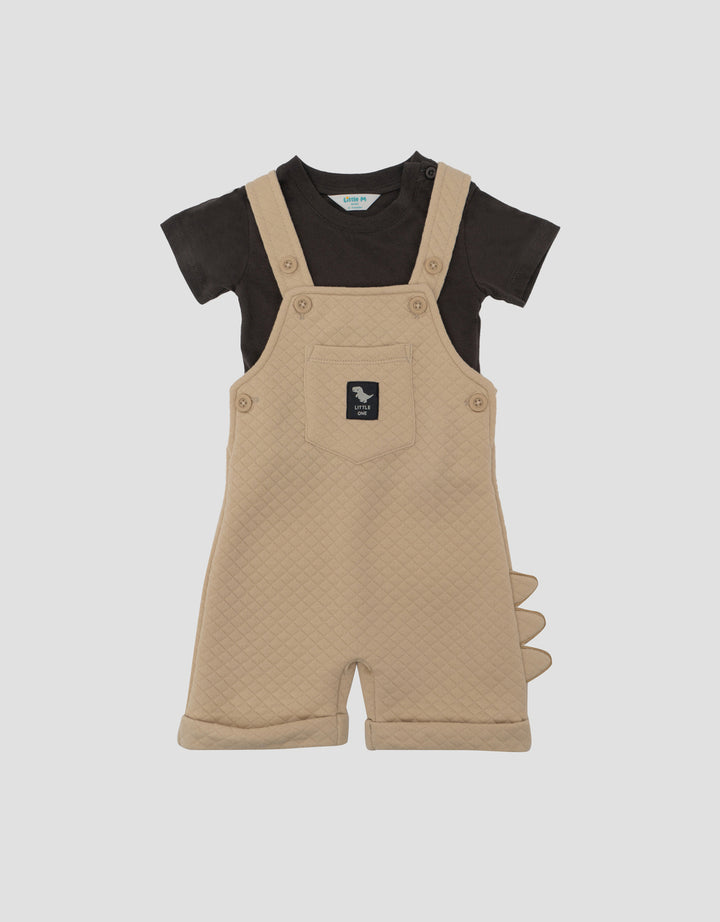 LITTLE M DINO SET JUMPSUIT OVERALL BAYI