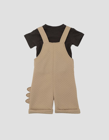 LITTLE M DINO SET JUMPSUIT OVERALL BAYI