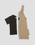 LITTLE M DINO SET JUMPSUIT OVERALL BAYI
