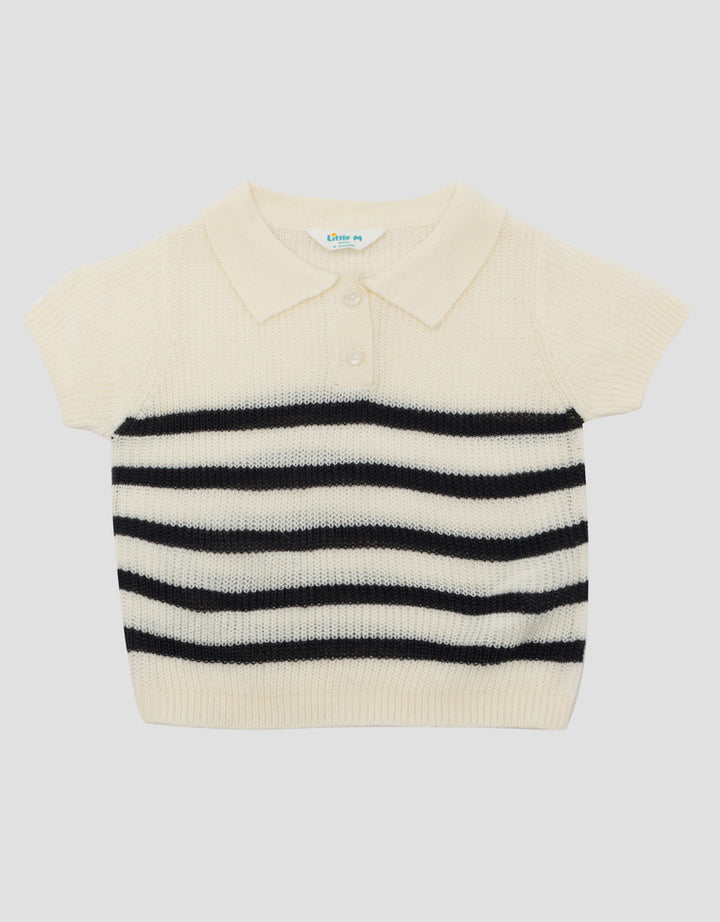 LITTLE M STRIPE KAOS POLO BAYI