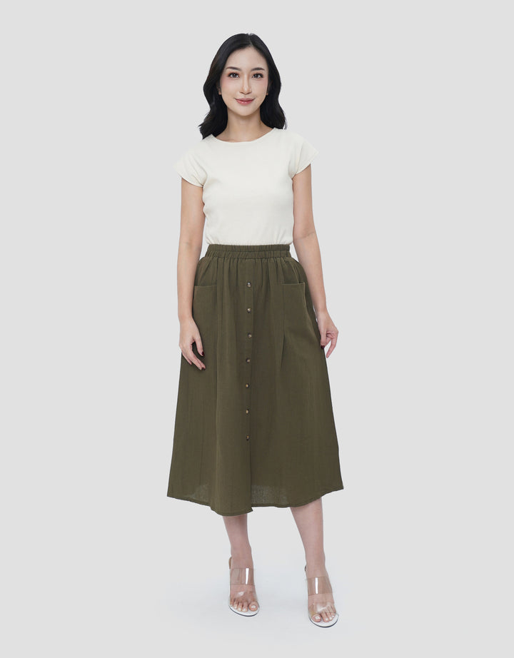 MXM FULL BUTTON ROK MAXI WANITA