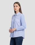 MXM FULL STRIPE PRINT KEMEJA LENGAM PANJANG WANITA