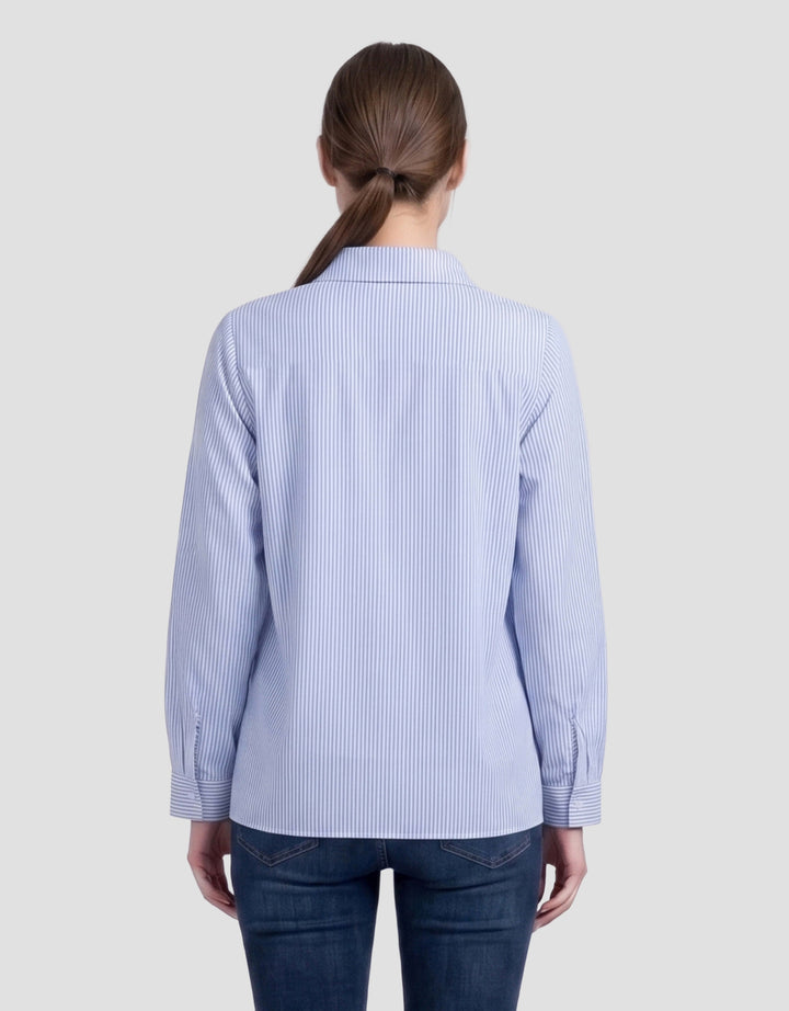 MXM FULL STRIPE PRINT KEMEJA LENGAM PANJANG WANITA