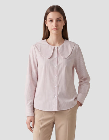 MXM PETER PAN COLLAR KEMEJA LENGAN PANJANG WANITA