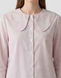MXM PETER PAN COLLAR KEMEJA LENGAN PANJANG WANITA