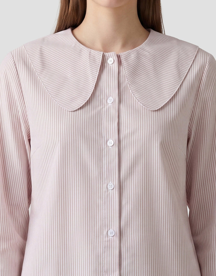 MXM PETER PAN COLLAR KEMEJA LENGAN PANJANG WANITA