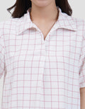MXM CHECK PRINT KEMEJA LENGAN PENDEK WANITA