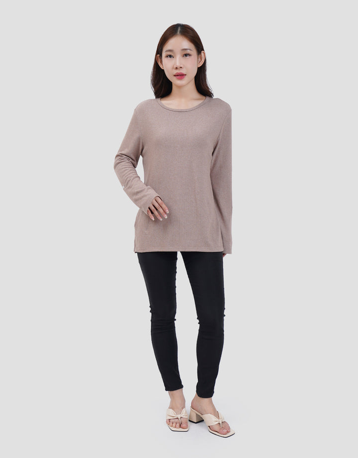 MXM SOFT KNIT KAOS LENGAN PANJANG WANITA