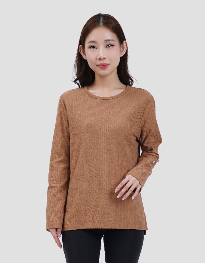 MXM ROUND NECK KRINKEL KAOS LENGAN PANJANG WANITA