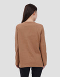 MXM ROUND NECK KRINKEL KAOS LENGAN PANJANG WANITA