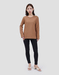 MXM ROUND NECK KRINKEL KAOS LENGAN PANJANG WANITA