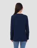 MXM ROUND NECK KRINKEL KAOS LENGAN PANJANG WANITA