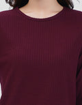 MXM ROUND NECK KRINKEL KAOS LENGAN PANJANG WANITA