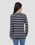 MXM ROUND NECK STRIPE KAOS LENGAN PANJANG WANITA