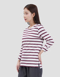 MXM ROUND NECK STRIPE KAOS LENGAN PANJANG WANITA