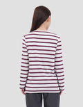 MXM ROUND NECK STRIPE KAOS LENGAN PANJANG WANITA