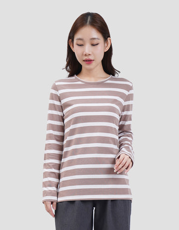MXM ROUND NECK STRIPE KAOS LENGAN PANJANG WANITA