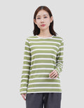MXM ROUND NECK STRIPE KAOS LENGAN PANJANG WANITA