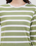MXM ROUND NECK STRIPE KAOS LENGAN PANJANG WANITA