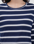 MXM NECK STRIPE KAOS LENGAN PANJANG WANITA