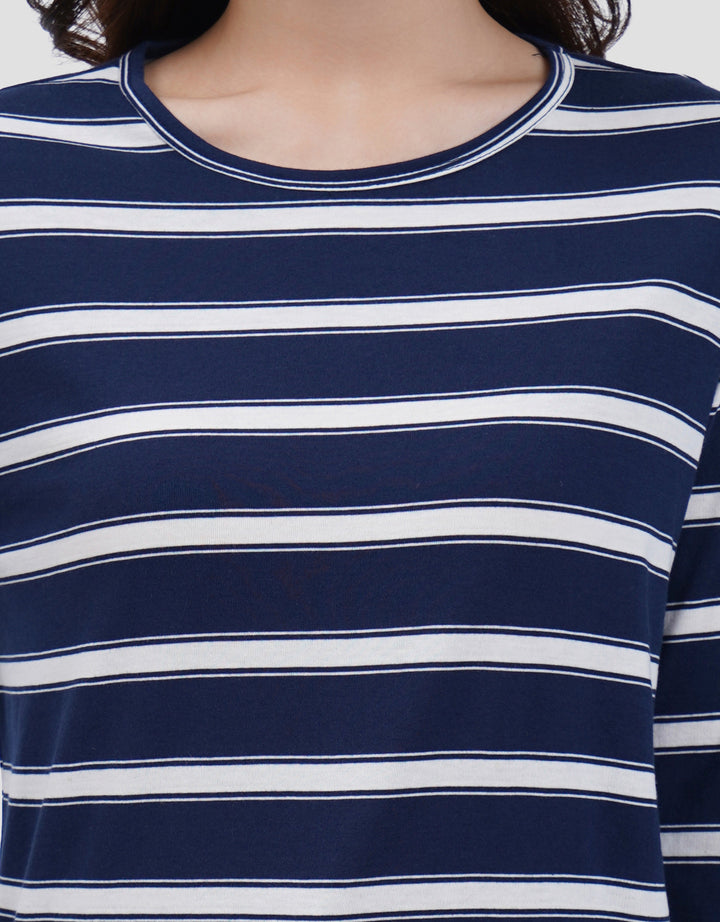 MXM NECK STRIPE KAOS LENGAN PANJANG WANITA