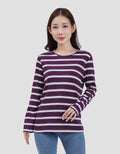 MXM NECK STRIPE KAOS LENGAN PANJANG WANITA