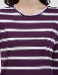MXM NECK STRIPE KAOS LENGAN PANJANG WANITA