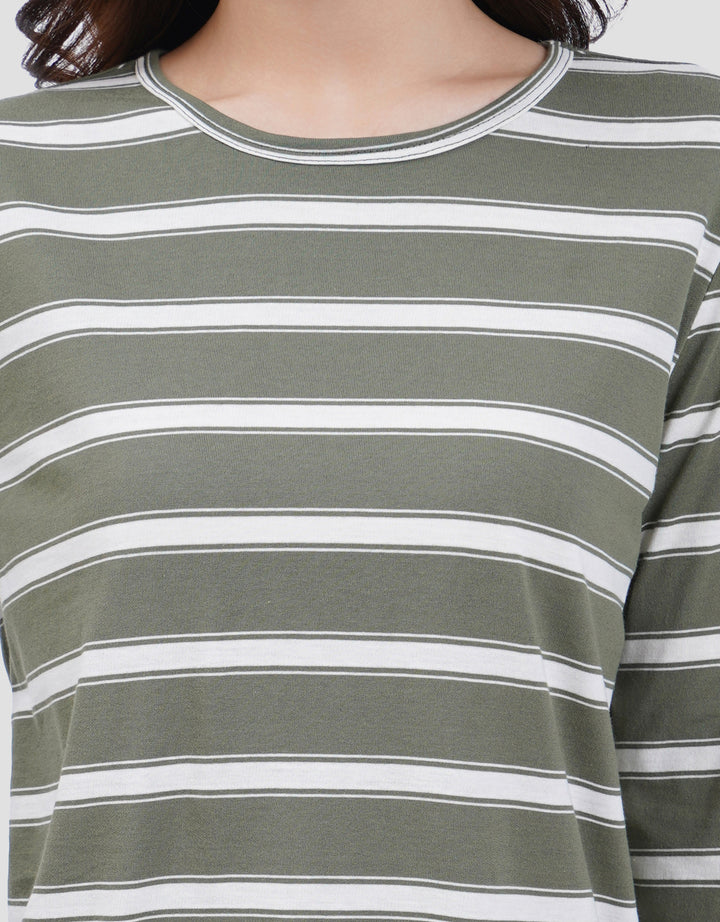 MXM NECK STRIPE KAOS LENGAN PANJANG WANITA