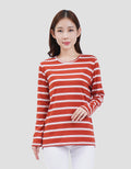 MXM NECK STRIPE KAOS LENGAN PANJANG WANITA