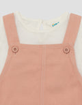 LITTLE M 2PC POCKET EMBRO OVERALL DRESS BAYI