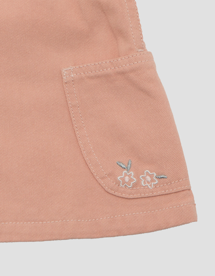 LITTLE M 2PC POCKET EMBRO OVERALL DRESS BAYI