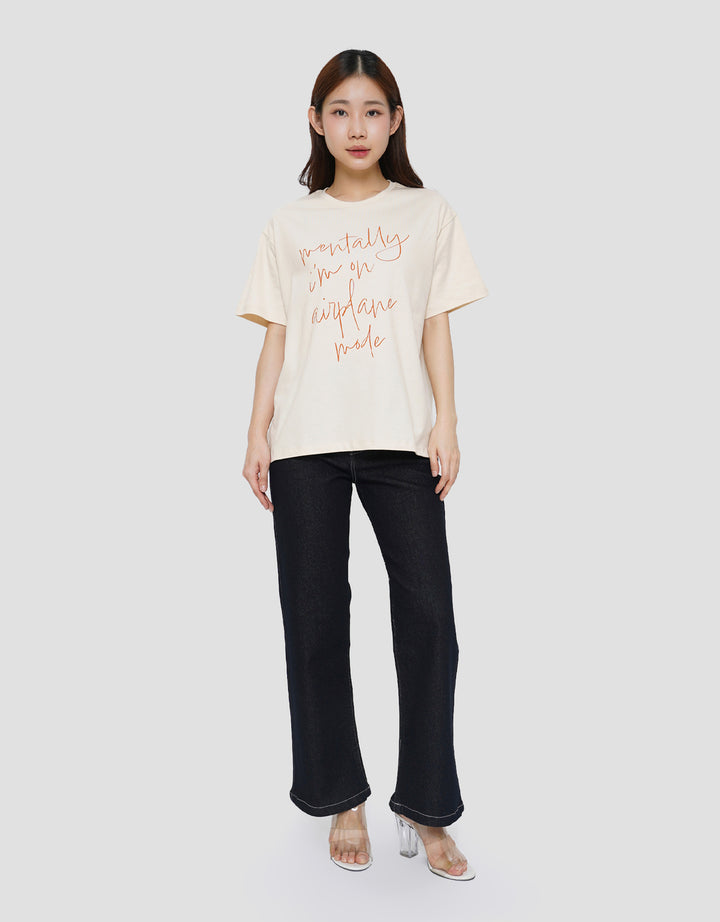 CONNEXION PRINT TEXT OVERSIZE KAOS WANITA