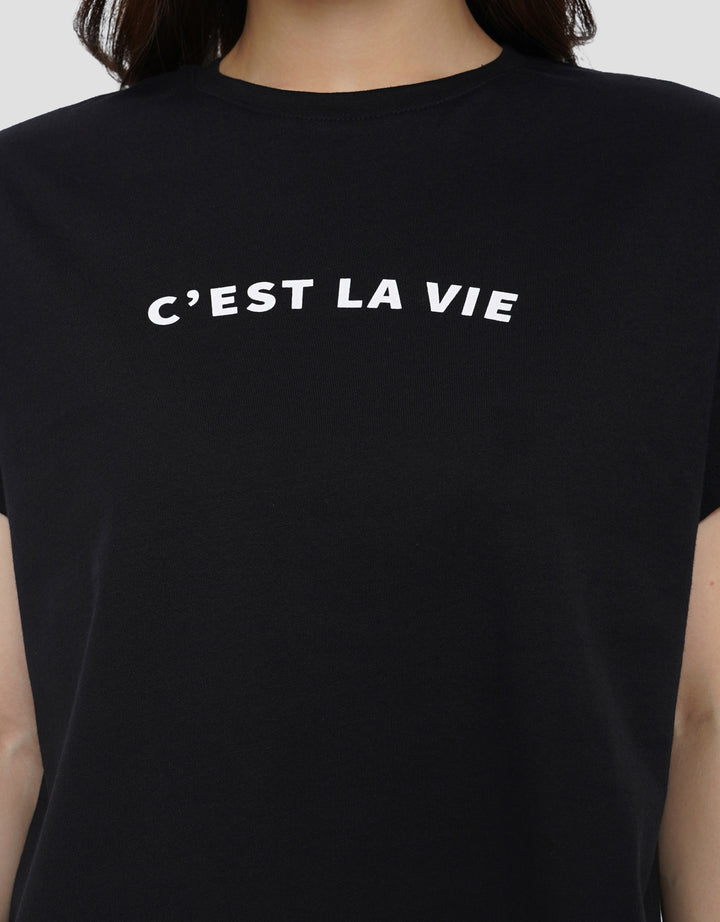 CONNEXION CEST LA VIE PRINT KAOS WANITA