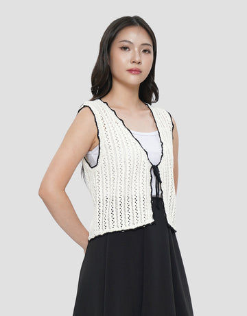 CONNEXION LIST ROPE CHROCET VEST WANITA