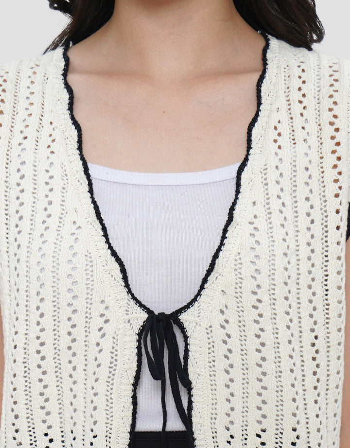 CONNEXION LIST ROPE CHROCET VEST WANITA