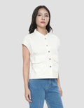 CONNEXION RIGGID TWILL COLLAR KEMEJA WANITA