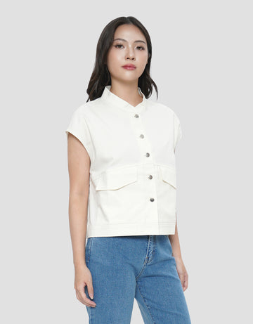 CONNEXION RIGGID TWILL COLLAR KEMEJA WANITA