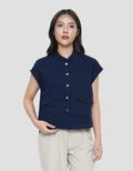 CONNEXION RIGGID TWILL COLLAR KEMEJA WANITA