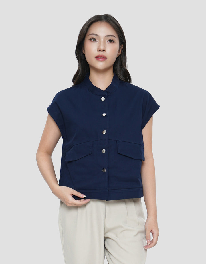 CONNEXION RIGGID TWILL COLLAR KEMEJA WANITA